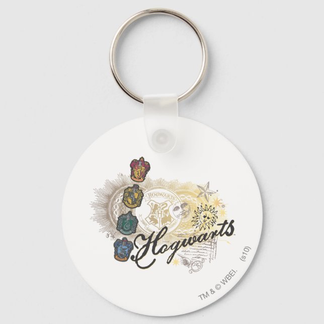 Harry Potter | Hogwarts Houses - Full Colour Key Ring (Front)