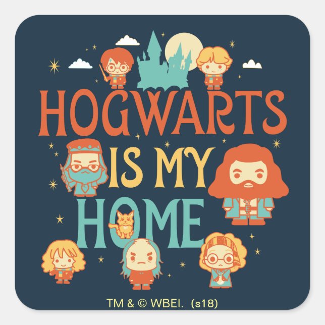 HARRY POTTER™ | HOGWARTS™ IS MY HOME SQUARE STICKER (Front)