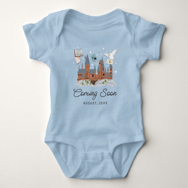 Harry Potter & Hogwarts New Baby Announcement Bodysuit (Front)