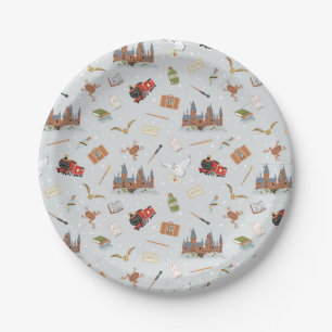 Harry Potter   Hogwarts Pattern Baby Shower Paper Plate