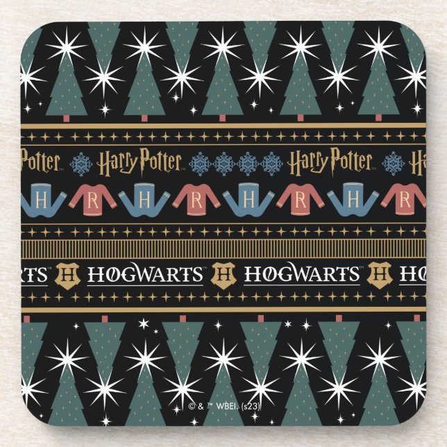 HARRY POTTER™ Holiday Sweater Pattern Coaster (Front)