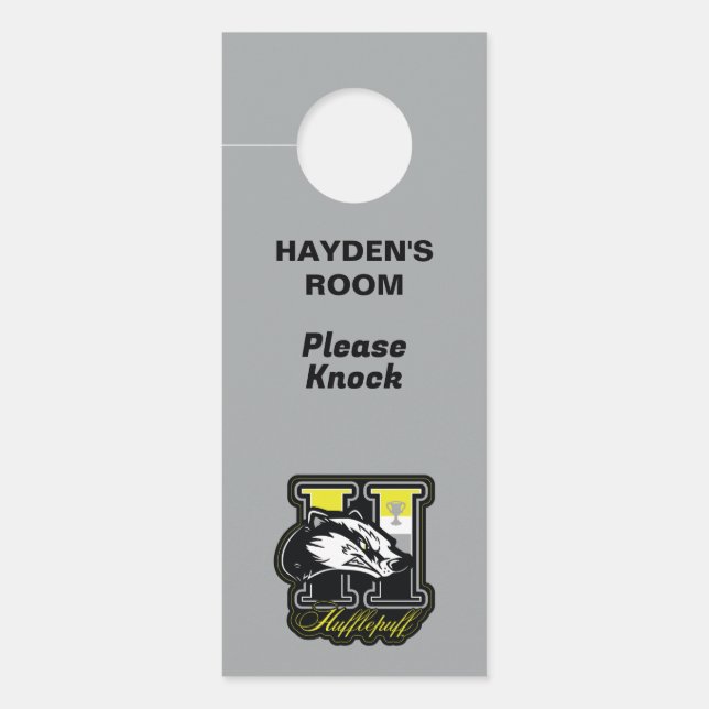 HARRY POTTER™ | HUFFLEPUFF™ Athletic Badge Door Hanger (Front)