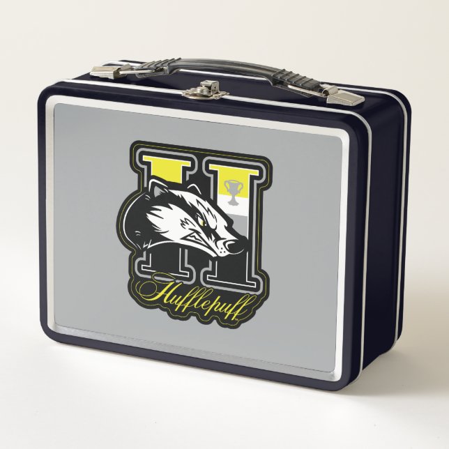 HARRY POTTER™ | HUFFLEPUFF™ Athletic Badge Metal Lunch Box (Front)
