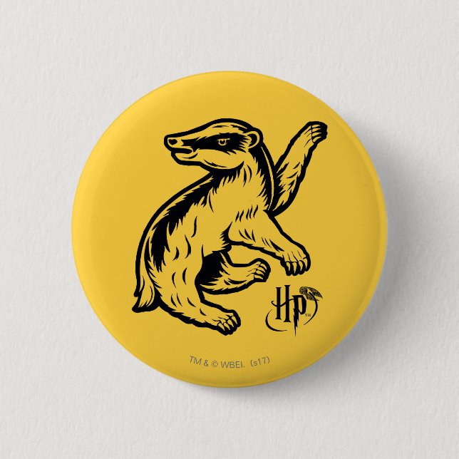 Harry Potter | Hufflepuff Badger Icon 6 Cm Round Badge (Front)