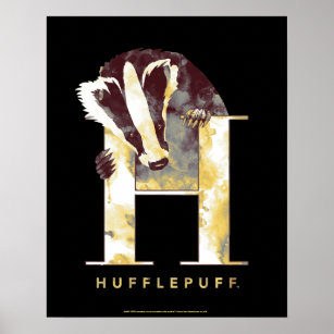 Harry Potter   HUFFLEPUFF™ Badger Watercolor Poster