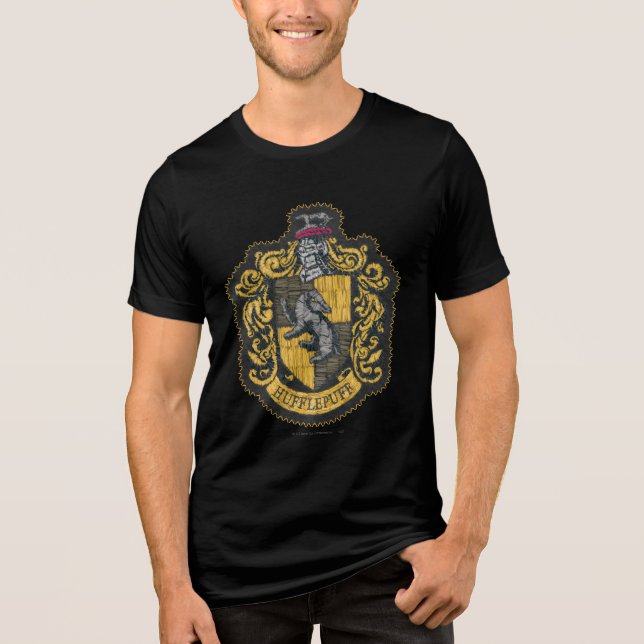 Harry Potter | Hufflepuff Crest Patch Tri-Blend Shirt (Front)