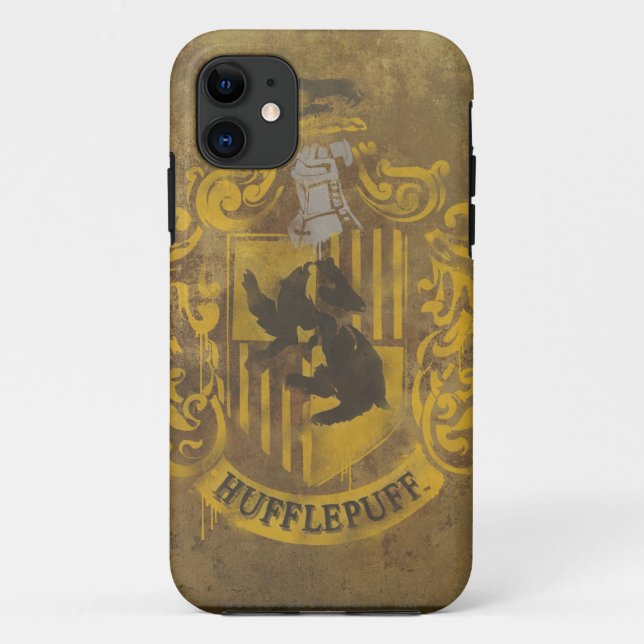 Harry Potter | Hufflepuff Crest Spray Paint Case-Mate iPhone Case (Back)