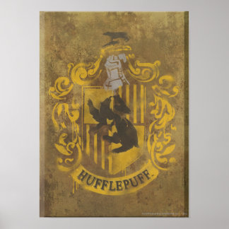 Harry Potter | Hufflepuff Crest Spray Paint Poster