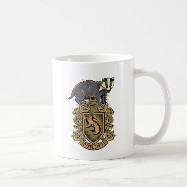 Harry Potter | Hufflepuff Crest with Badger Coffee Mug (Right)