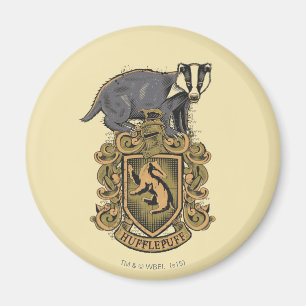 Harry Potter   Hufflepuff Crest with Badger Magnet