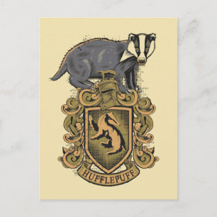 Harry Potter Hufflepuff Crest with Badger Postcard