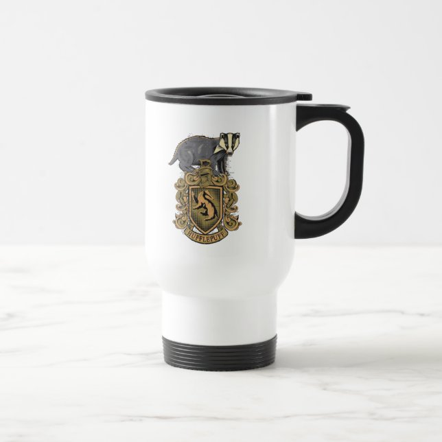 Harry Potter | Hufflepuff Crest with Badger Travel Mug (Right)