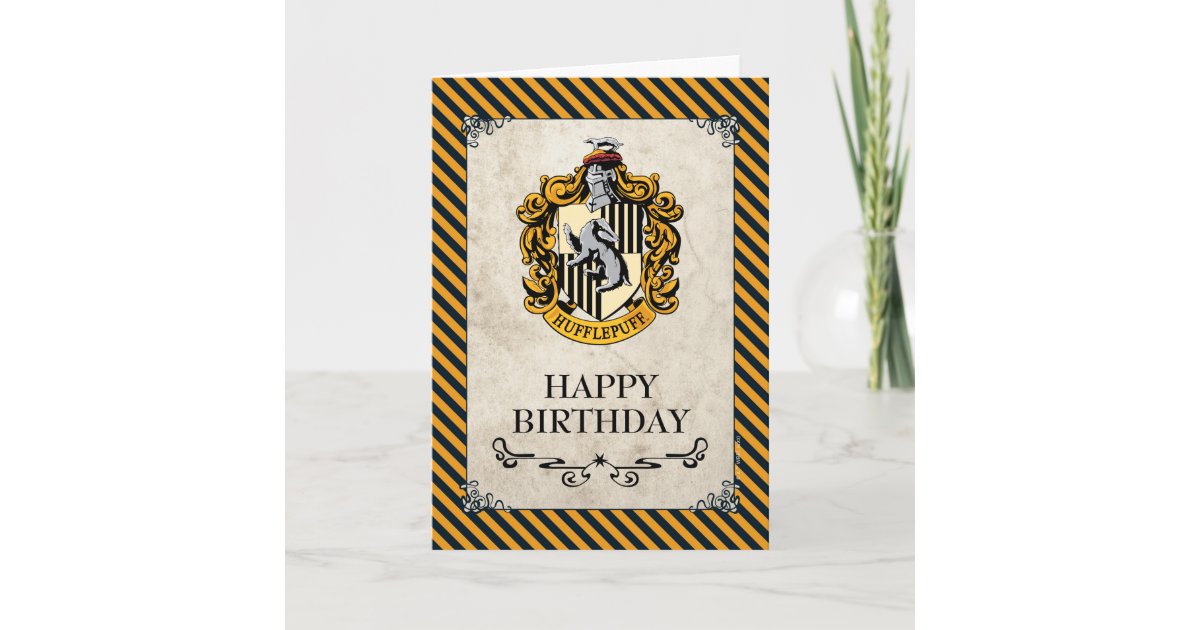 Harry Potter | Hufflepuff Happy Birthday Card | Zazzle