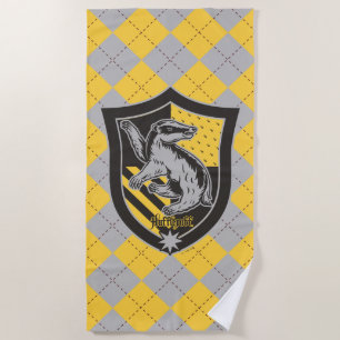 Harry Potter Hufflepuff House Pride Crest Beach Towel