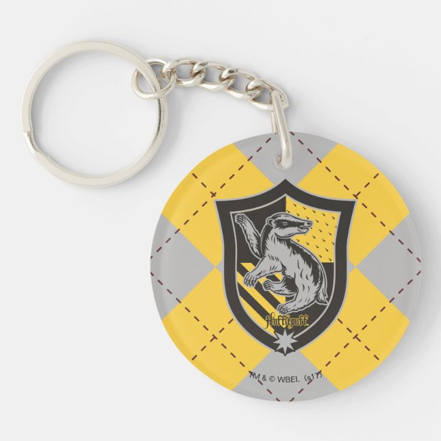 Harry Potter | Hufflepuff House Pride Crest Key Ring (Front)