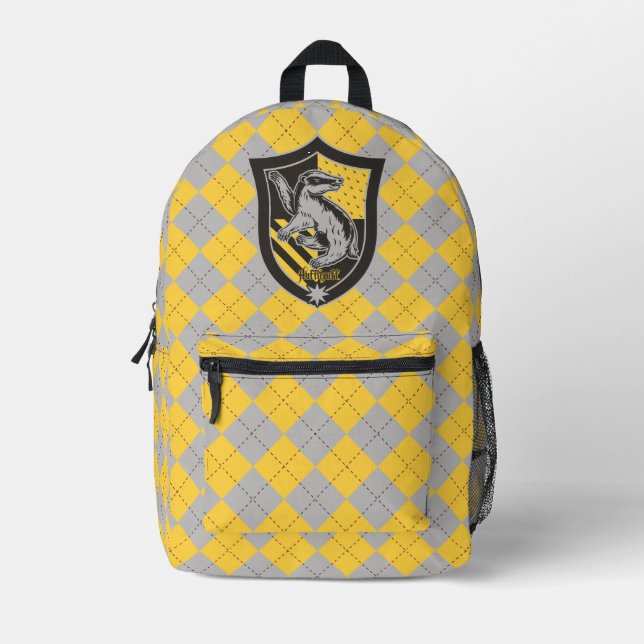 Harry Potter | Hufflepuff House Pride Crest Printed Backpack (Front)