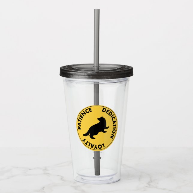 Harry Potter | HUFFLEPUFF™ House Traits Graphic Acrylic Tumbler (Front)