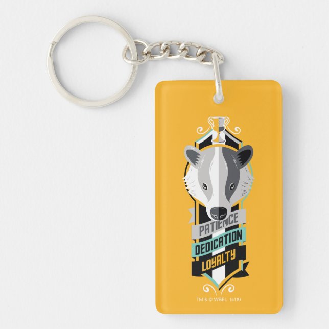 Harry Potter | HUFFLEPUFF™ House Traits Sigil Key Ring (Front)