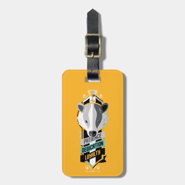 Harry Potter | HUFFLEPUFF™ House Traits Sigil Luggage Tag (Front Vertical)