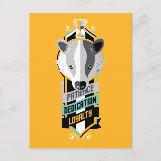 Harry Potter | HUFFLEPUFF™ House Traits Sigil Postcard (Front)