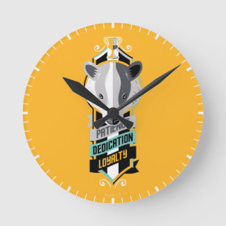 Harry Potter | HUFFLEPUFF™ House Traits Sigil Round Clock