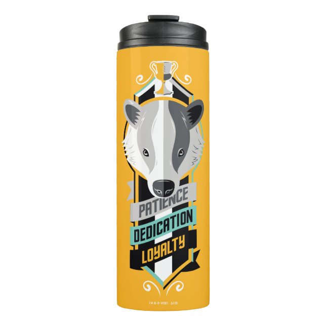 Harry Potter | HUFFLEPUFF™ House Traits Sigil Thermal Tumbler (Front)