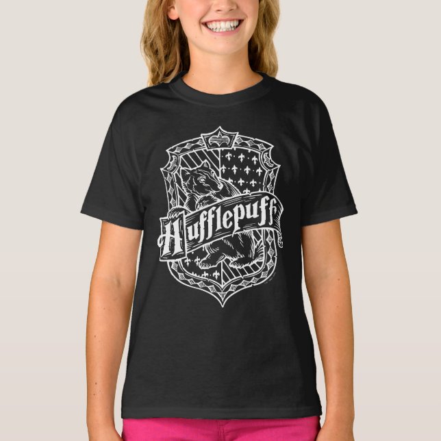 HARRY POTTER™ HUFFLEPUFF™ Line Art Crest T-Shirt (Front)