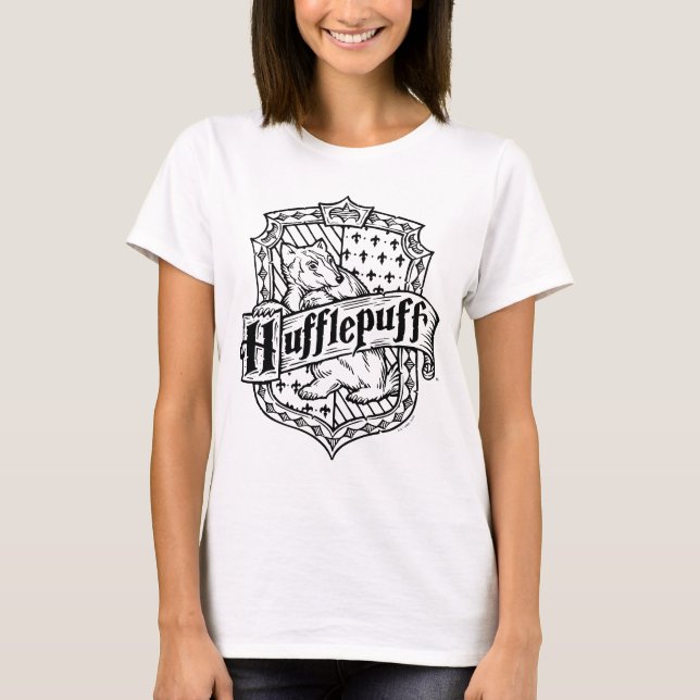 HARRY POTTER™ HUFFLEPUFF™ Line Art Crest T-Shirt (Front)
