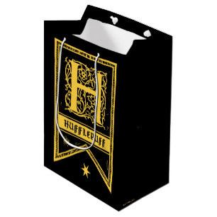 Harry Potter Hufflepuff Monogram Banner Medium Gift Bag