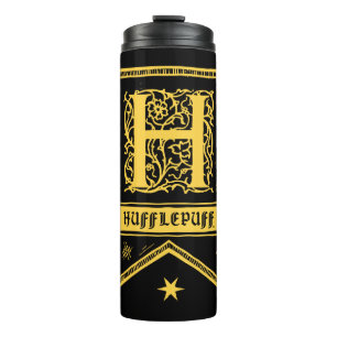 Harry Potter   Hufflepuff Monogram Banner Thermal Tumbler