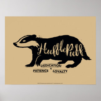 Harry Potter | HUFFLEPUFF™ Silhouette Typography Poster