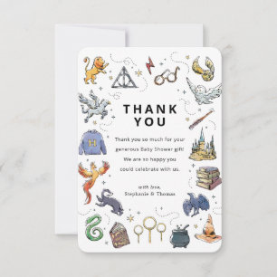 Harry Potter Icons Baby Shower Thank You Invitation