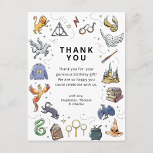 Harry Potter Icons Birthday Thank You Postcard