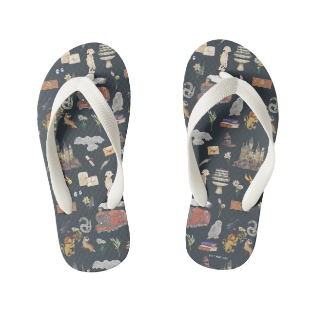 HARRY POTTER™ | Icons Pattern Kid's Flip Flops (Footbed)
