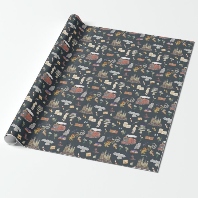 HARRY POTTER™ | Icons Pattern Wrapping Paper (Unrolled)