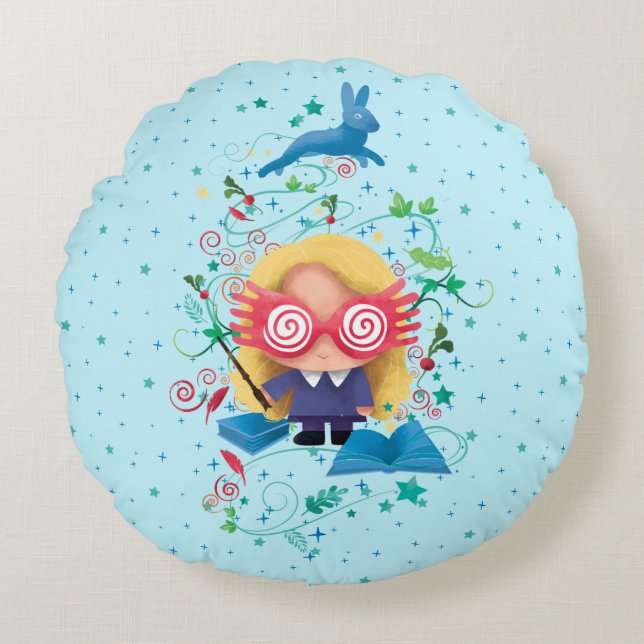 Harry Potter | Luna Lovegood Graphic Round Cushion (Front)