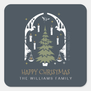 HARRY POTTER™ Magical Christmas Tree  Square Sticker