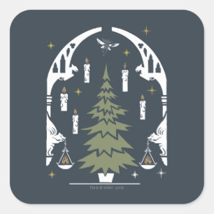 HARRY POTTER™ Magical Christmas Tree Square Sticker