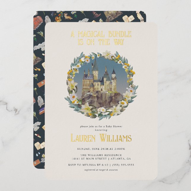 Harry Potter | Magical Hogwarts Castle Baby Shower (Front/Back)