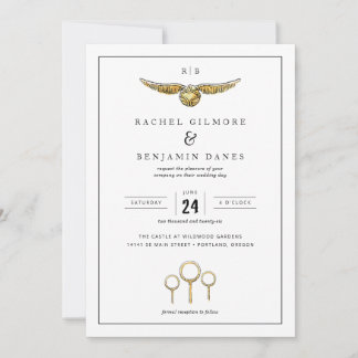 Harry Potter Magical Watercolor Wedding Invitation
