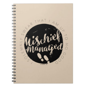 Harry Potter Marauder's Map Charms Typography Notebook