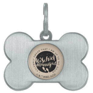 Harry Potter   Marauder's Map Charms Typography Pet ID Tag