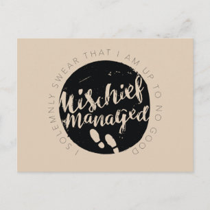 Harry Potter Marauder's Map Charms Typography Postcard