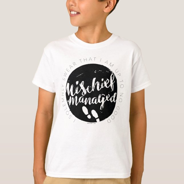 Harry Potter | Marauder's Map Charms Typography T-Shirt (Front)