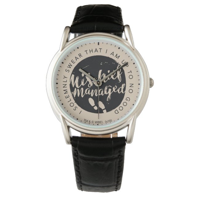 Harry Potter | Marauder's Map Charms Typography Watch (Front)