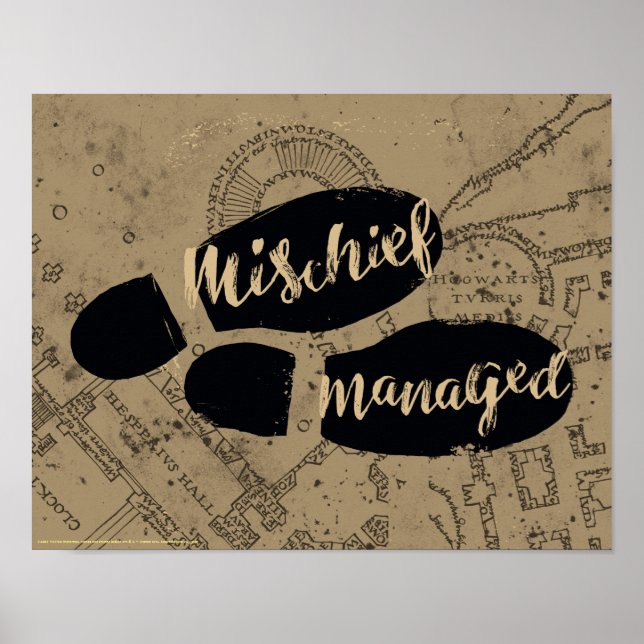 Harry Potter | MISCHIEF MANAGED™ Map Footprints Poster (Front)