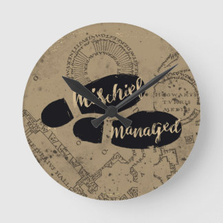 Harry Potter | MISCHIEF MANAGED™ Map Footprints Round Clock