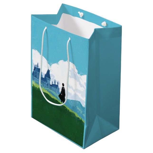 HARRY POTTER™ Overlooking HOGWARTS™ Castle Medium Gift Bag (Front Angled)