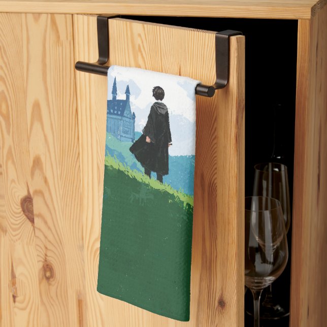 HARRY POTTER™ Overlooking HOGWARTS™ Castle Tea Towel (Thirds Fold)