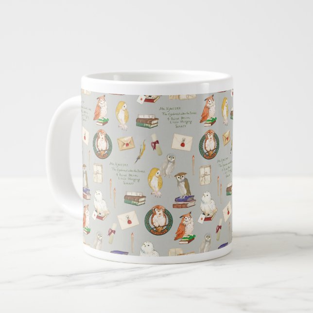 HARRY POTTER™ | Owl Letter Pattern Large Coffee Mug (Front Left)